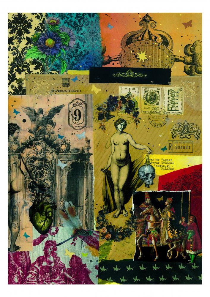 Romantisk barockcollage av Pascal Bouchet-Spiegel