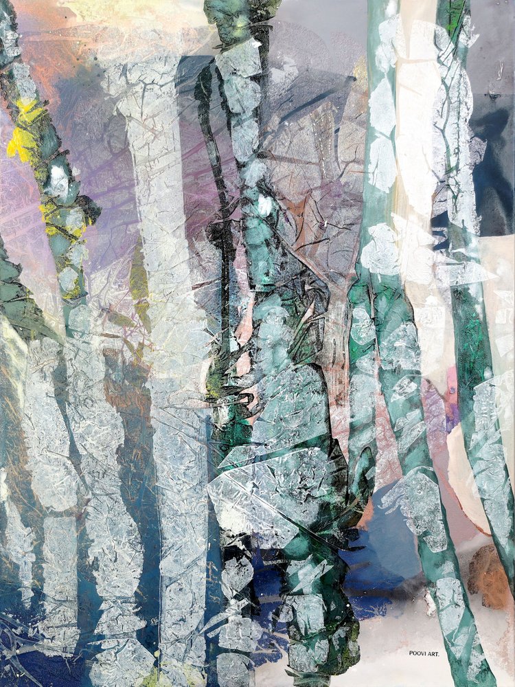 ”Misty Forest” – abstrakt av Poonam Choudhary
