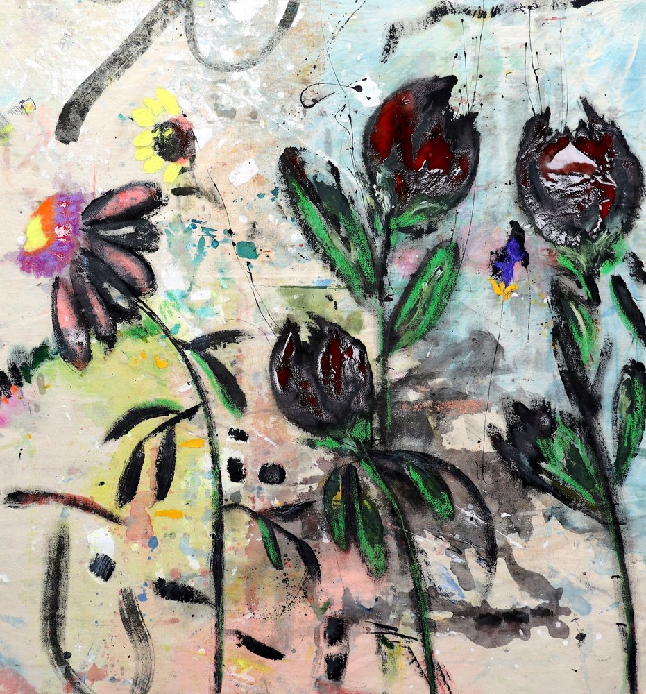 Stämningsfulla abstrakta blommor av Poonam Choudhary