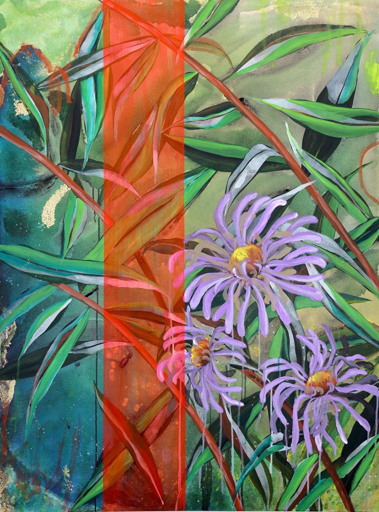 Ljusa lila blommor av Poonam Choudhary