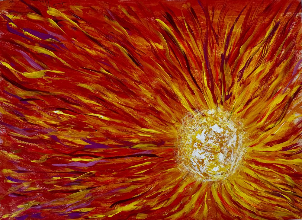 Eldig abstrakt sol av Preston Harmon