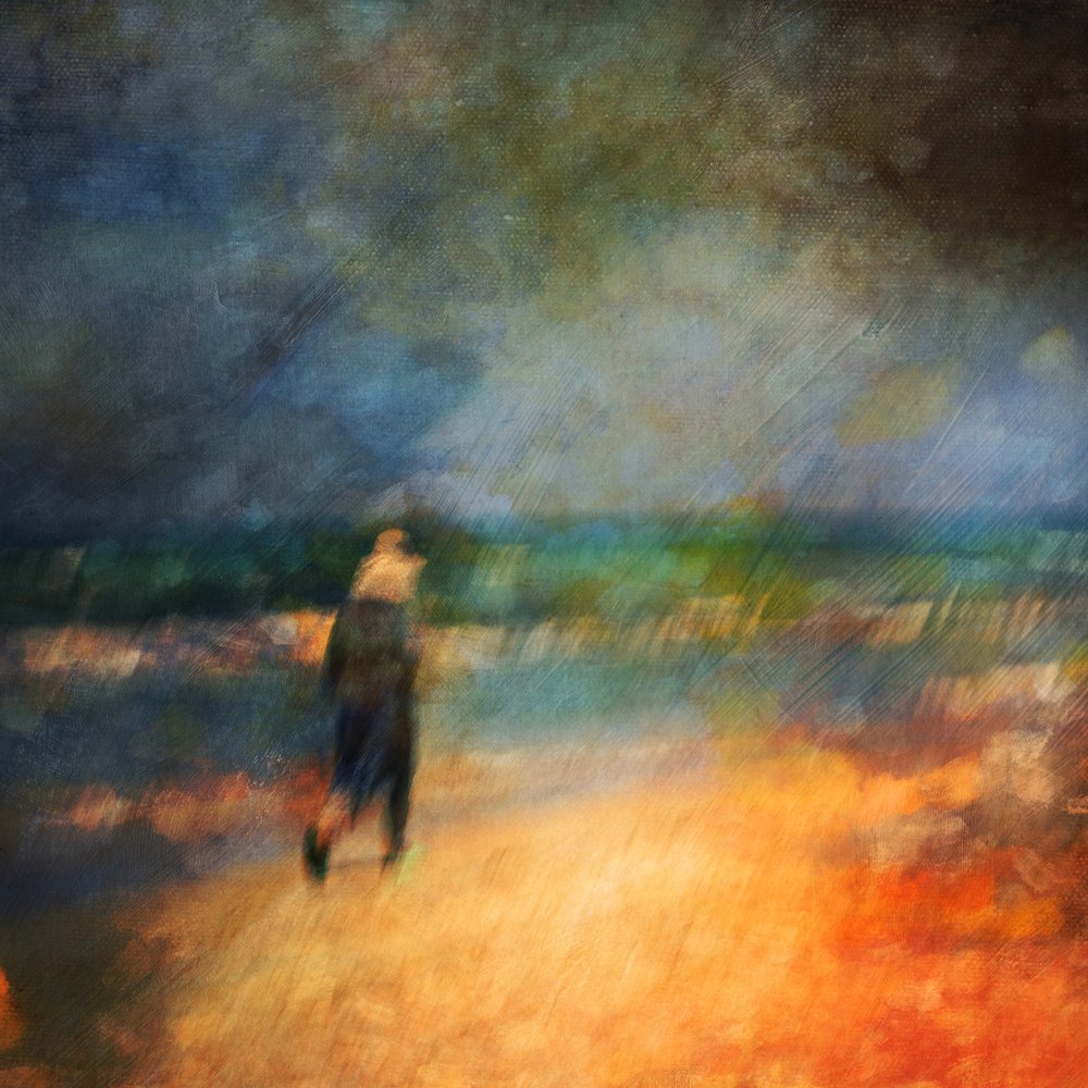 Ensam strandpromenad av Rachel Pansky