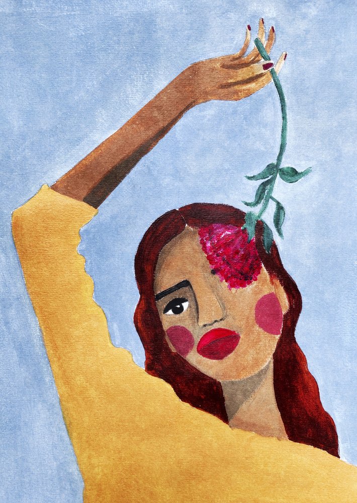Magda med blomma av Raissa Oltmanns