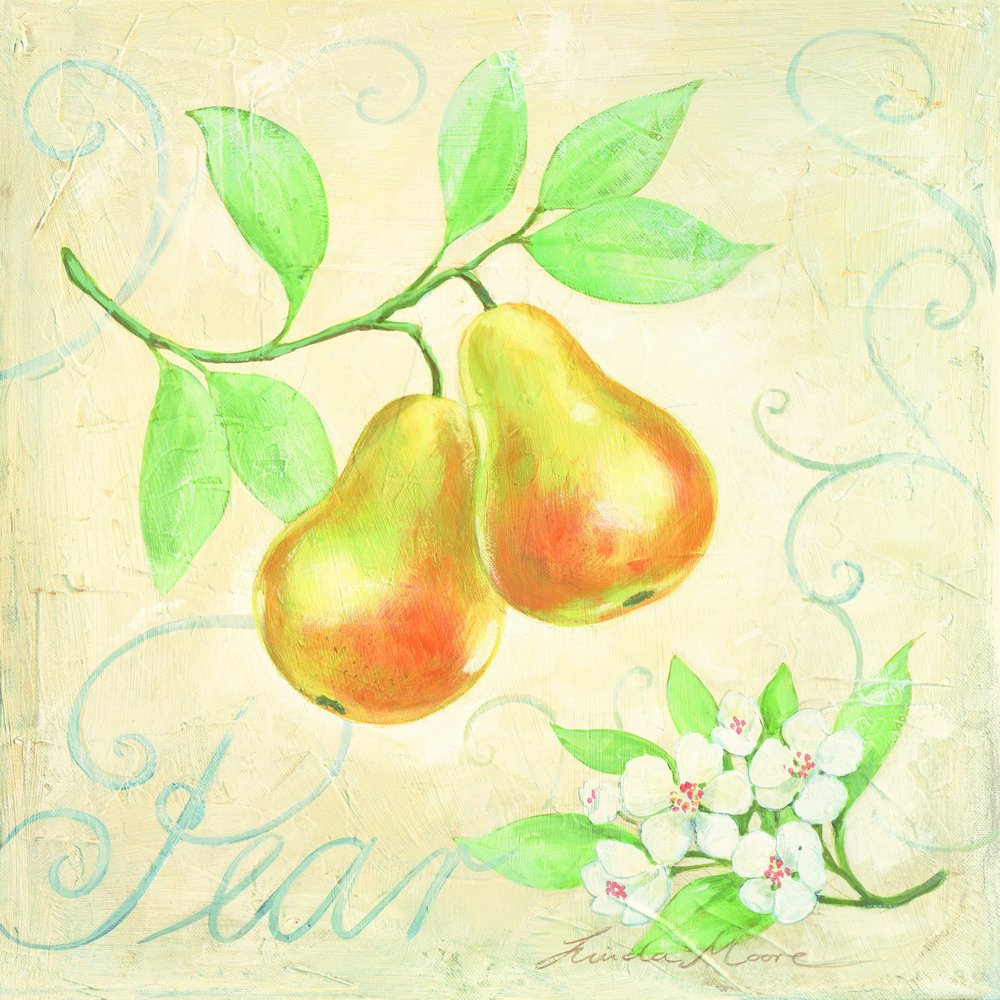 Päron och blommor av Renate Holzner