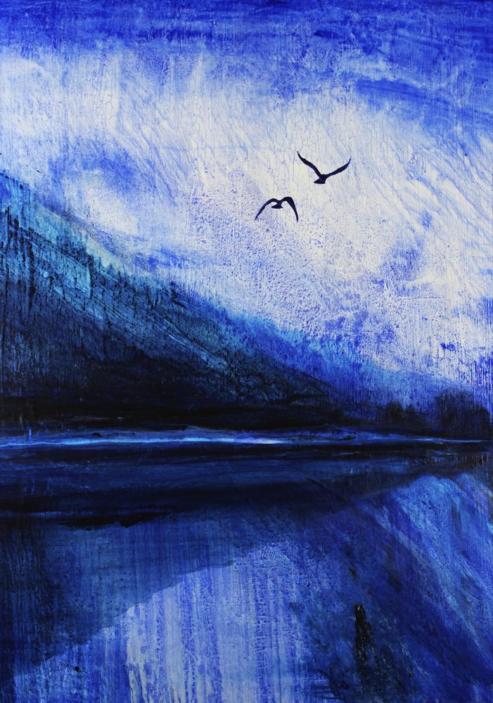 Fåglar vid Blue Mountain Lake av RodMacIver