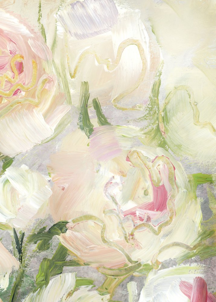 Krämrosa blommor av Rosana Laiz Blursbyai