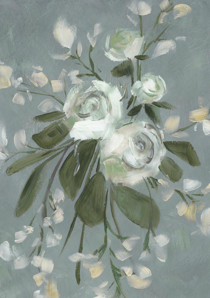 Dämpade botaniska blommor av Rosana Laiz Blursbyai
