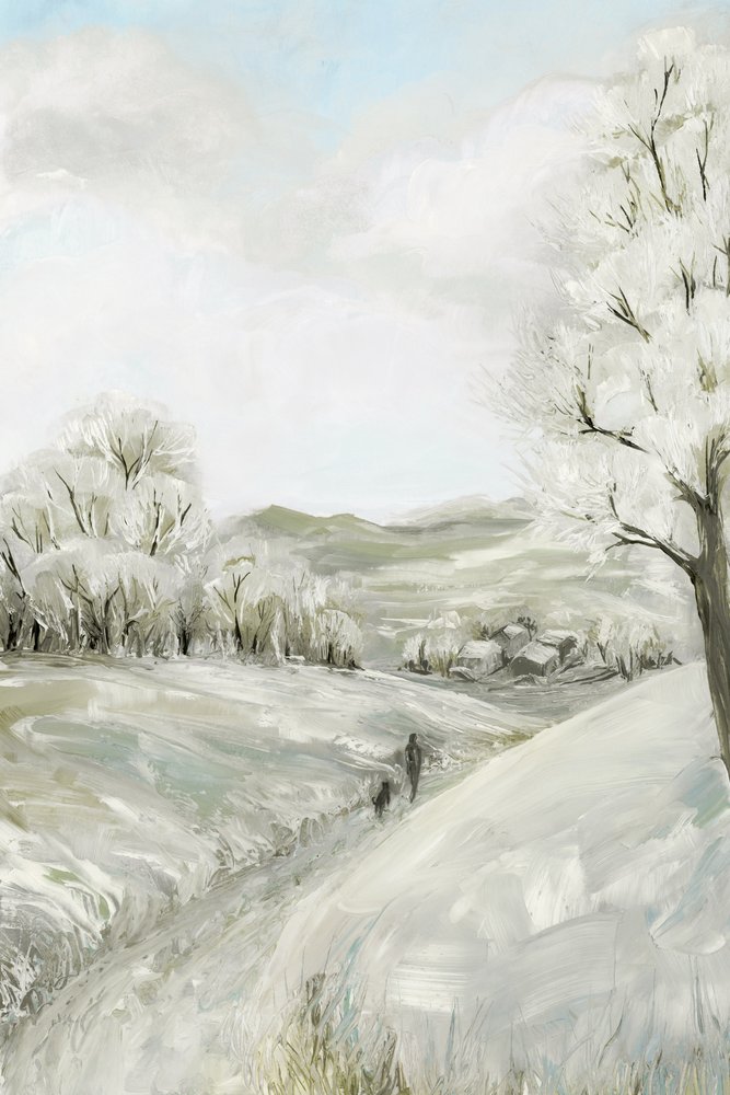 En snöig vinterpromenad av Rosana Laiz Blursbyai
