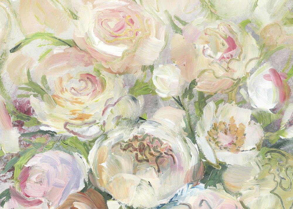 Mjuka pastellfärgade blommor av Rosana Laiz Blursbyai