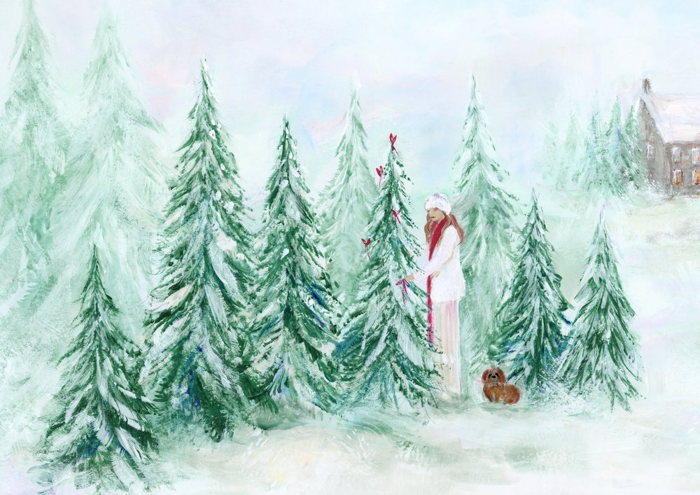 Vinterdekoration i skogen av Rosana Laiz Blursbyai