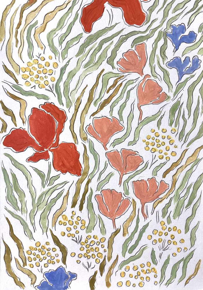 En färgsprakande blomsterträdgård av Rushati Chowdhury