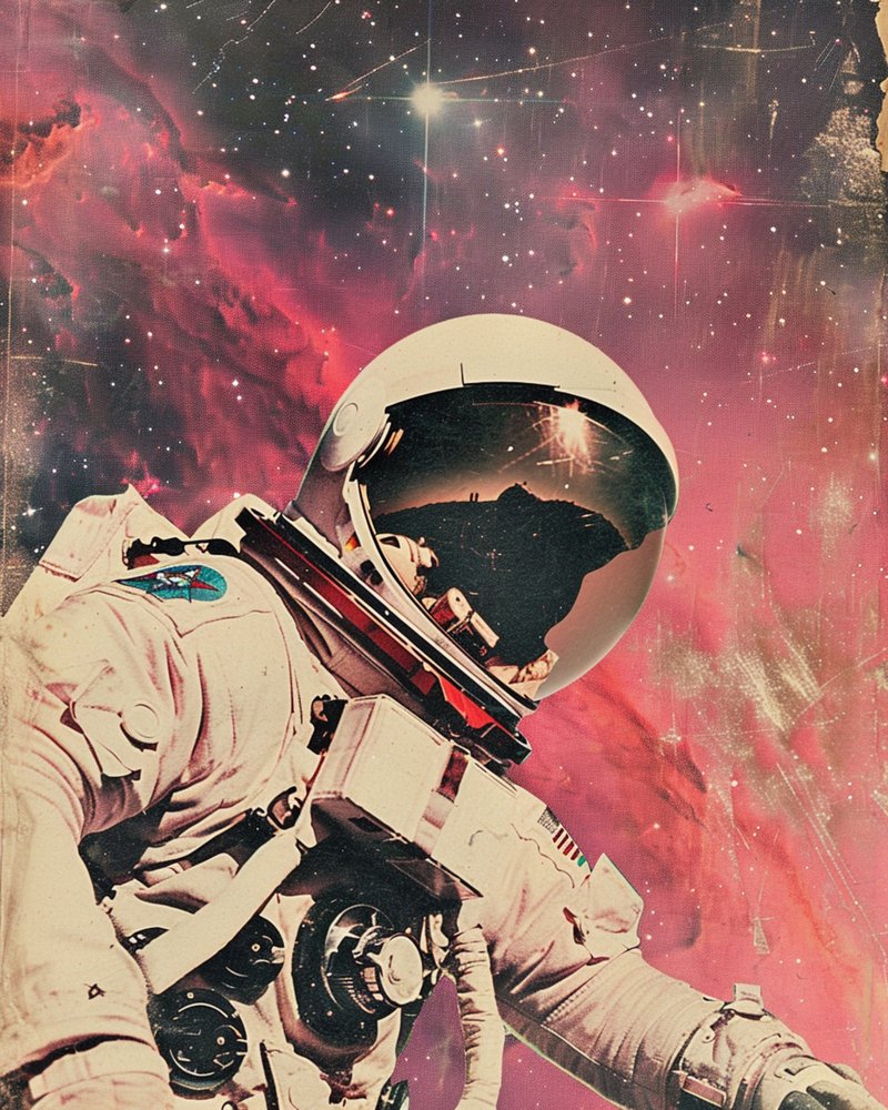 Astronauten Red Nebula av Samantha Hearn