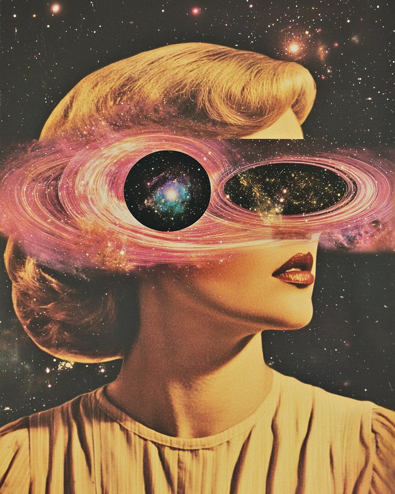 Kosmisk kvinnlig vision av Samantha Hearn