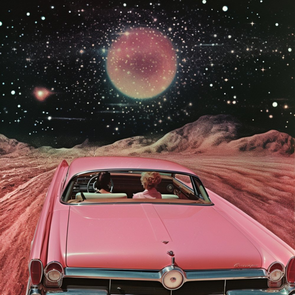 Pink Car Cosmic Drive av Samantha Hearn