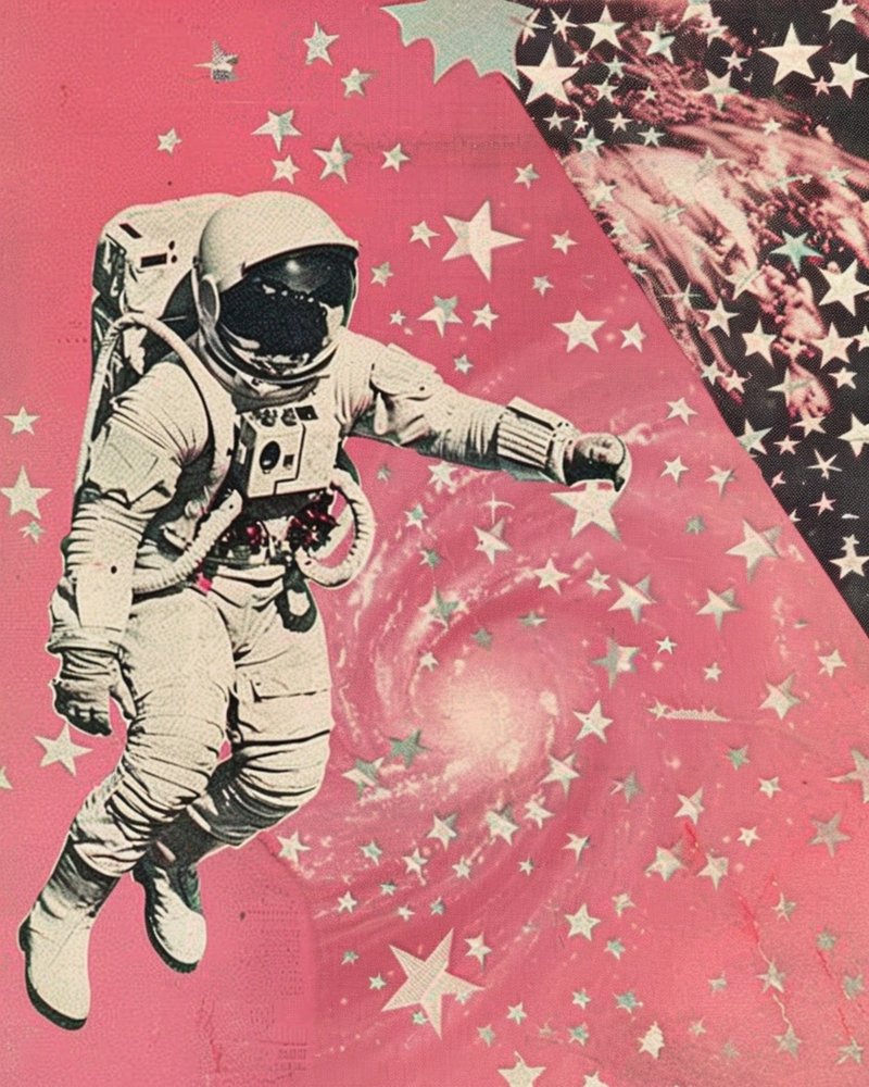 Rosa galaxastronaut av Samantha Hearn