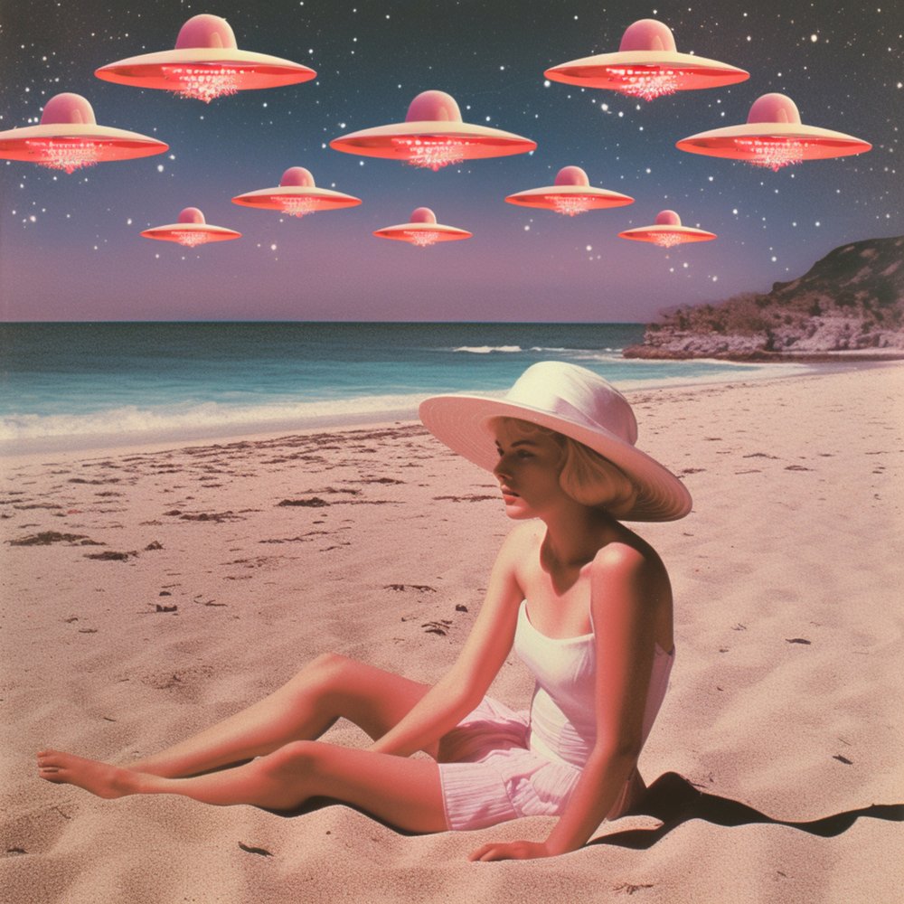 Retro Beach-UFO:er av Samantha Hearn