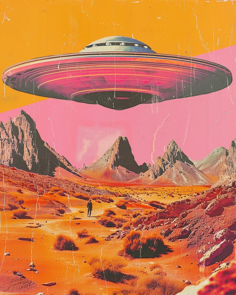 Retro Desert UFO av Samantha Hearn