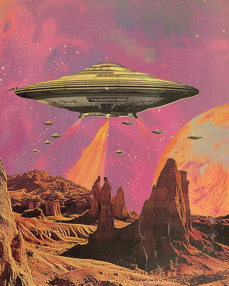 Retro-science fiction-ökenplanet av Samantha Hearn