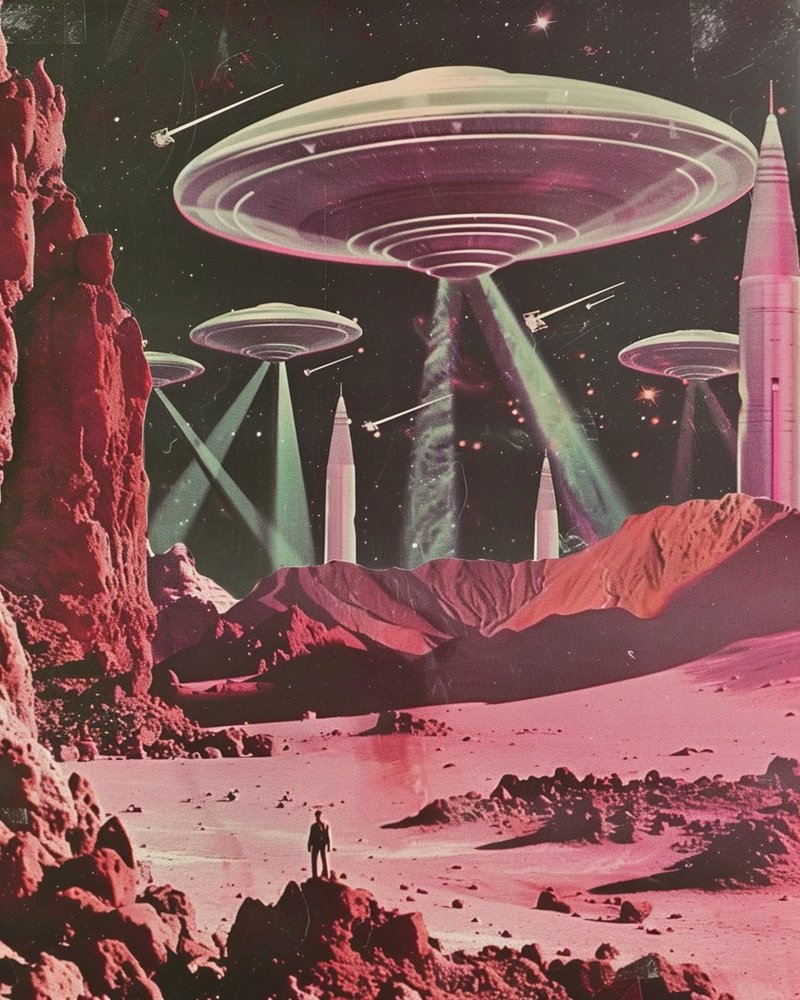 Retro SciFi Invasion av Samantha Hearn