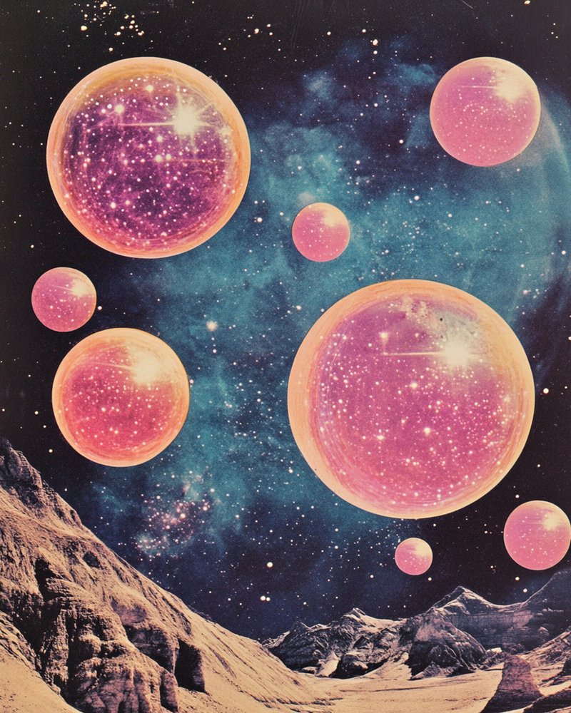 Surrealistiskt kosmiskt landskap av Samantha Hearn