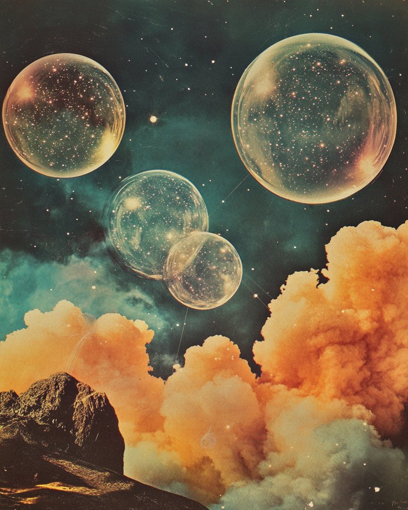 Surrealistiskt kosmiskt landskap av Samantha Hearn