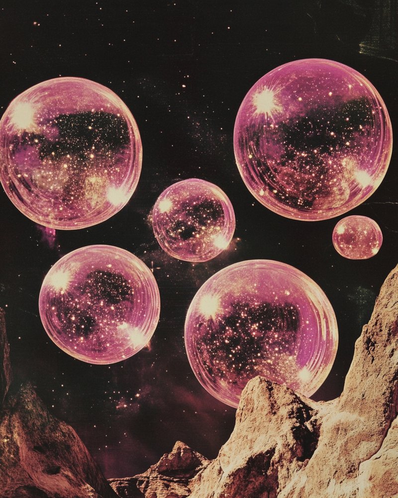 Surrealistiska rosa planeter av Samantha Hearn