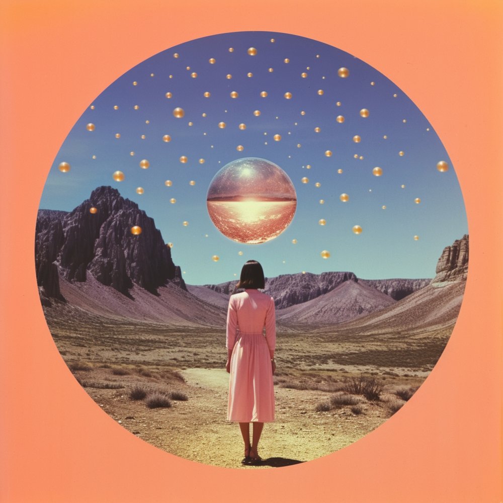 Kvinna i en surrealistisk öken av Samantha Hearn