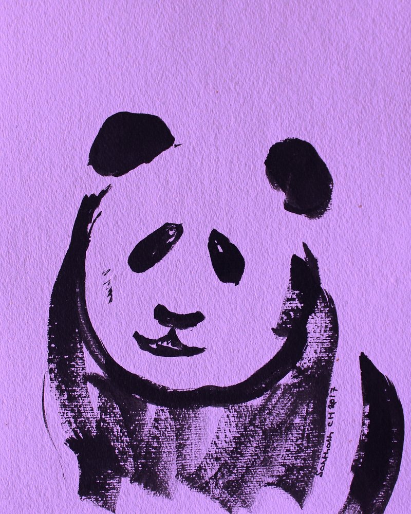 Bedårande lila panda av Santhosh ch