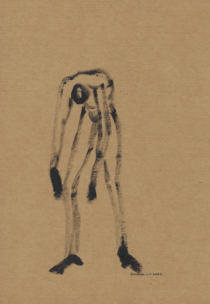 Böjd mörk figur av Santhosh ch