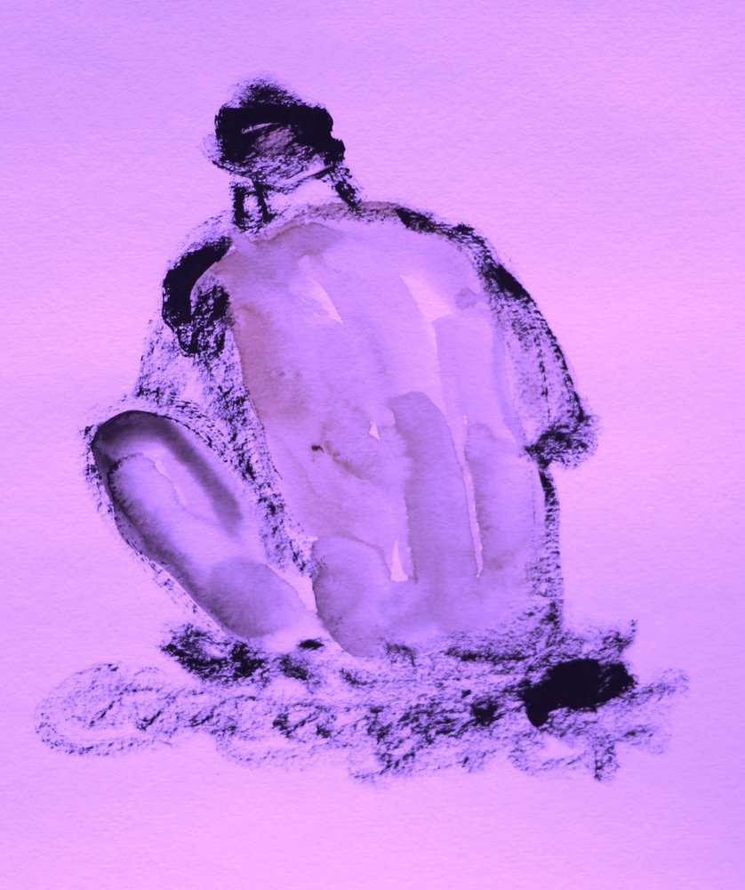 Kontemplativ lila akt av Santhosh ch