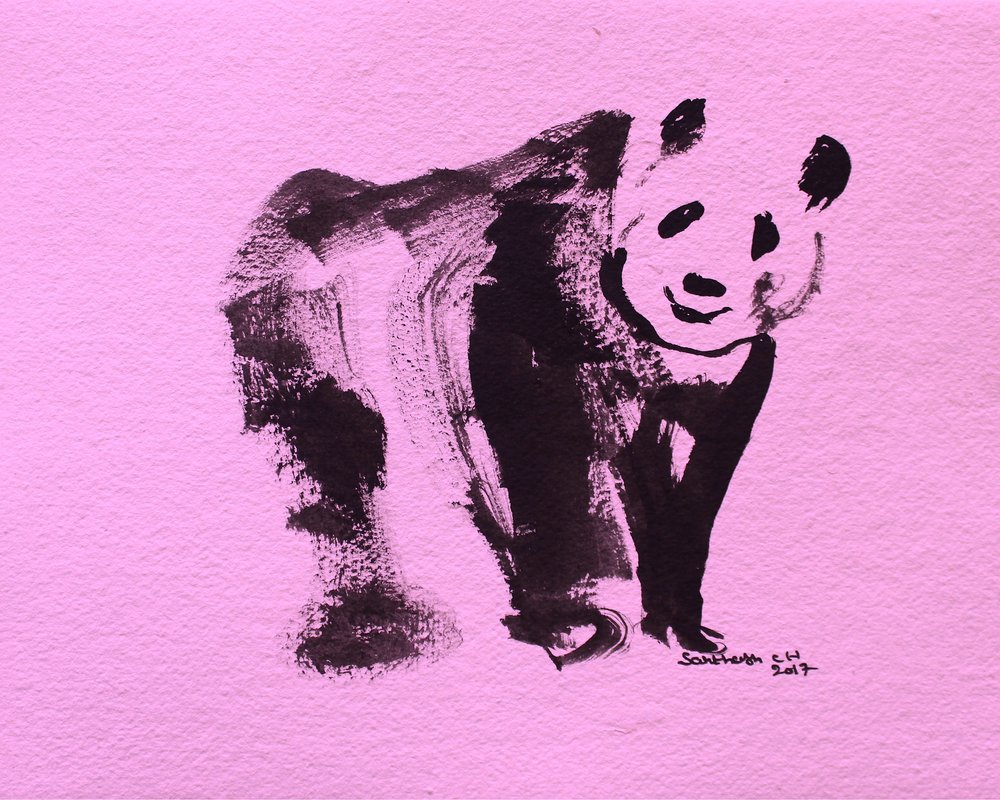 Söt rosa panda av Santhosh ch