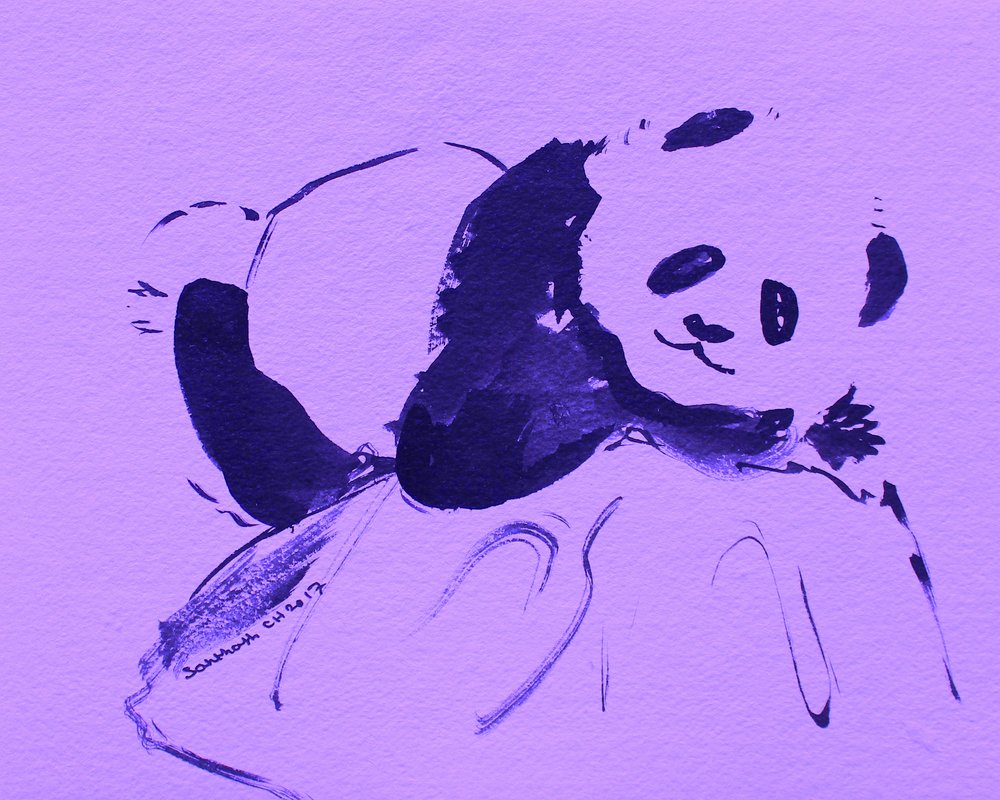 Söt lila panda av Santhosh ch