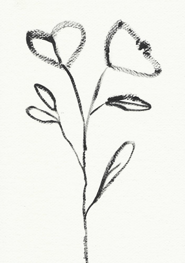 Minimalistisk blomsterskiss av Santhosh ch
