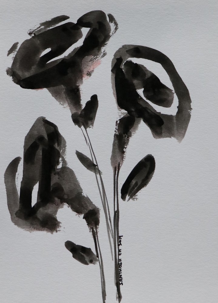 Minimalistiska bläckblommor av Santhosh ch