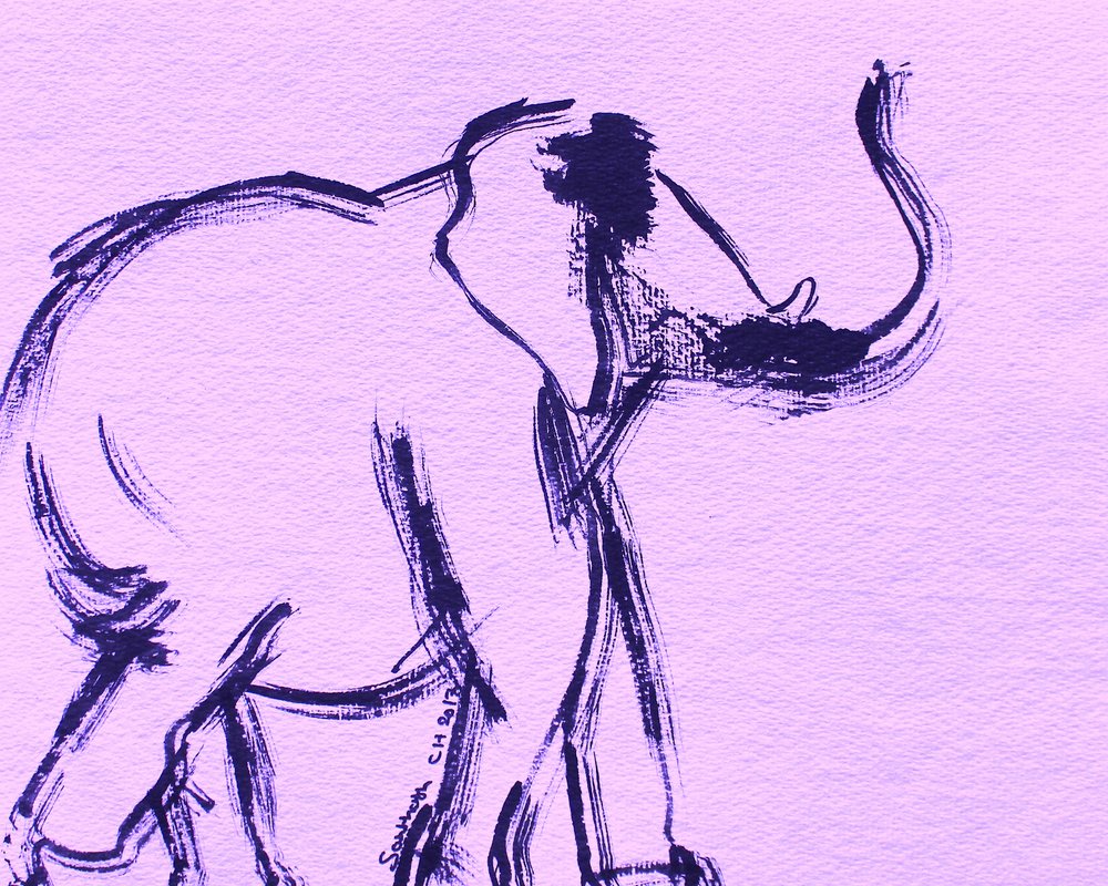 Skiss av lila elefant av Santhosh ch