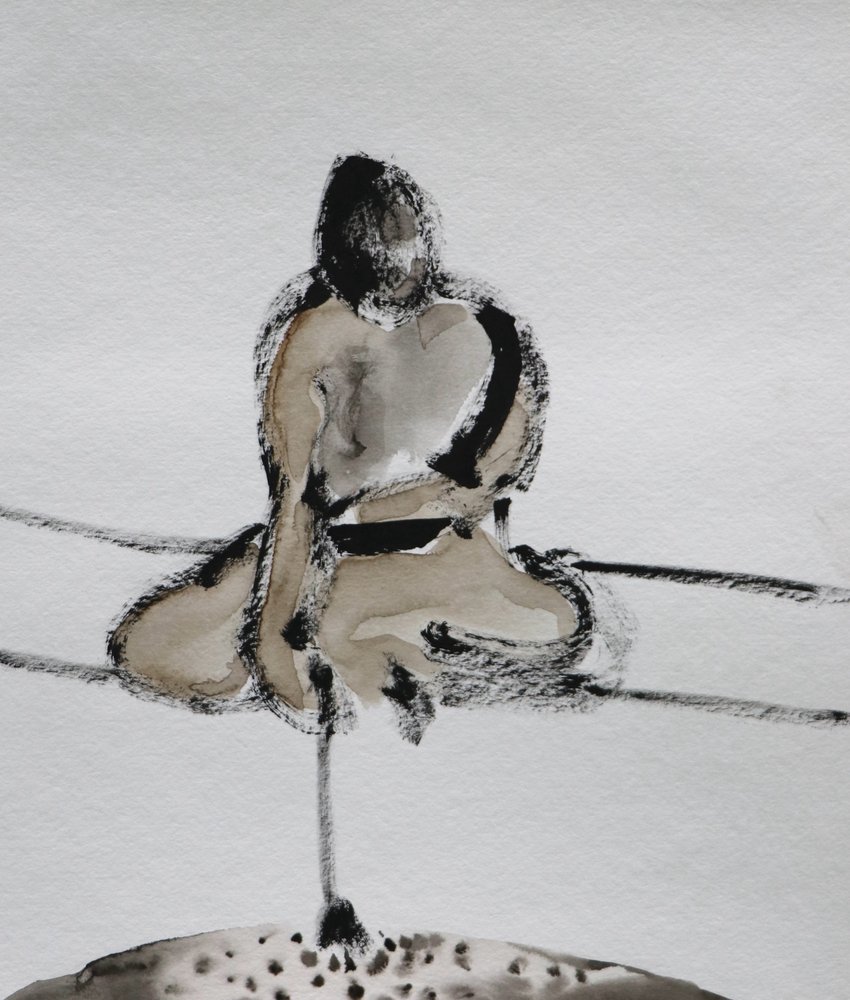 Skiss av samurajmeditation av Santhosh ch