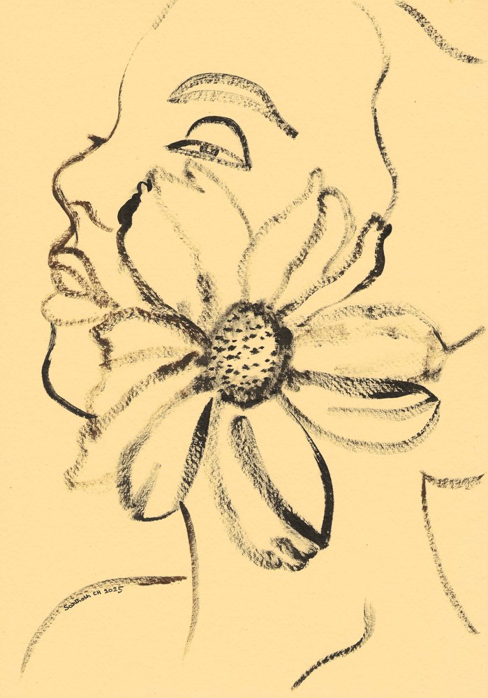 Fridfullt blomsteransikte av Santhosh ch