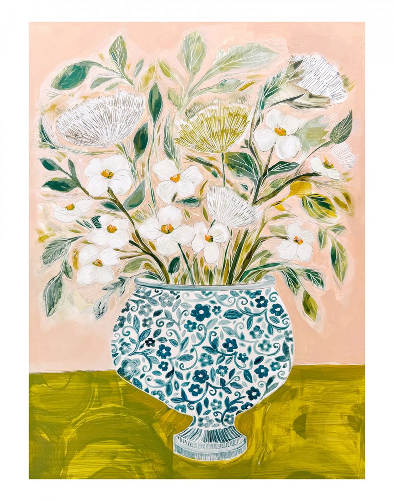 11x14 rodnande blommor av Sarah Fitzgerald
