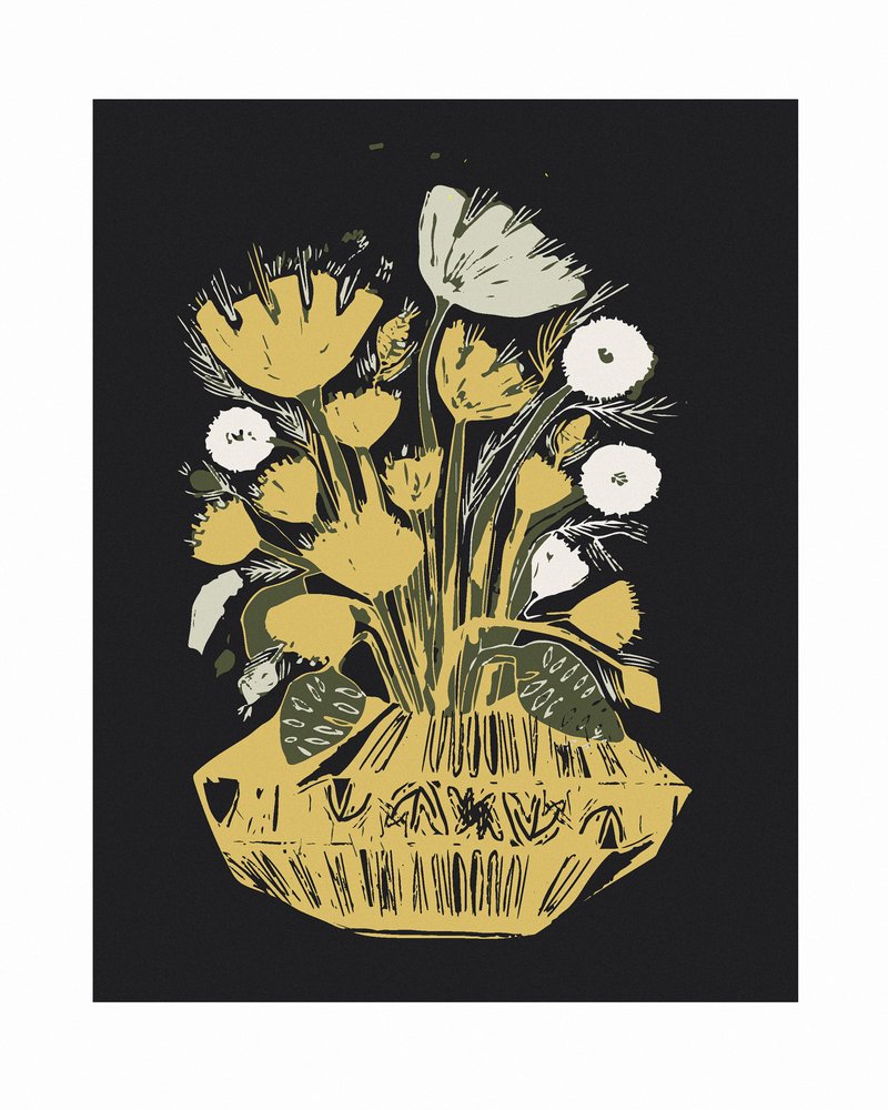 Rustika gyllene blommor av Sarah Fitzgerald