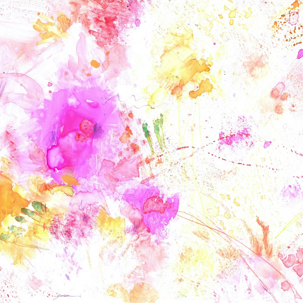 Livfulla abstrakta blommor av Sheila Golden