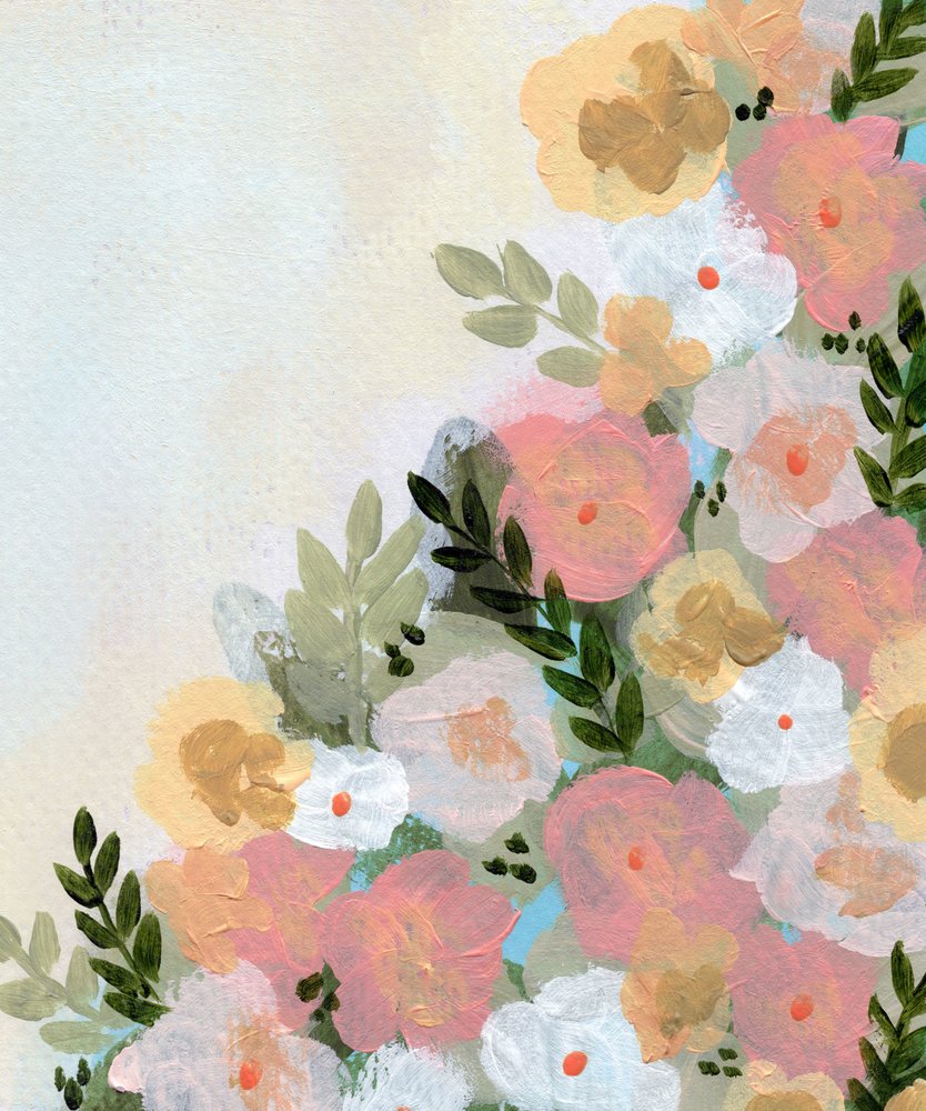 Mjuka pastellfärgade blommor av Shelley Hampe