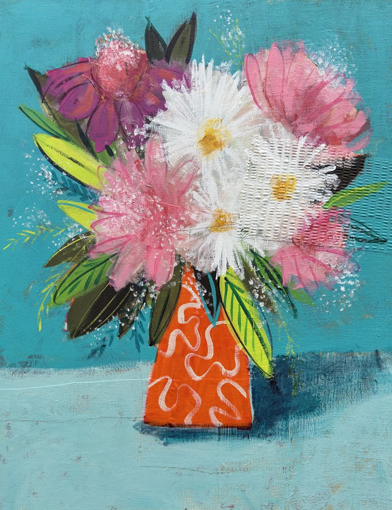 Livfull blomsterbukett av Shelley Hampe