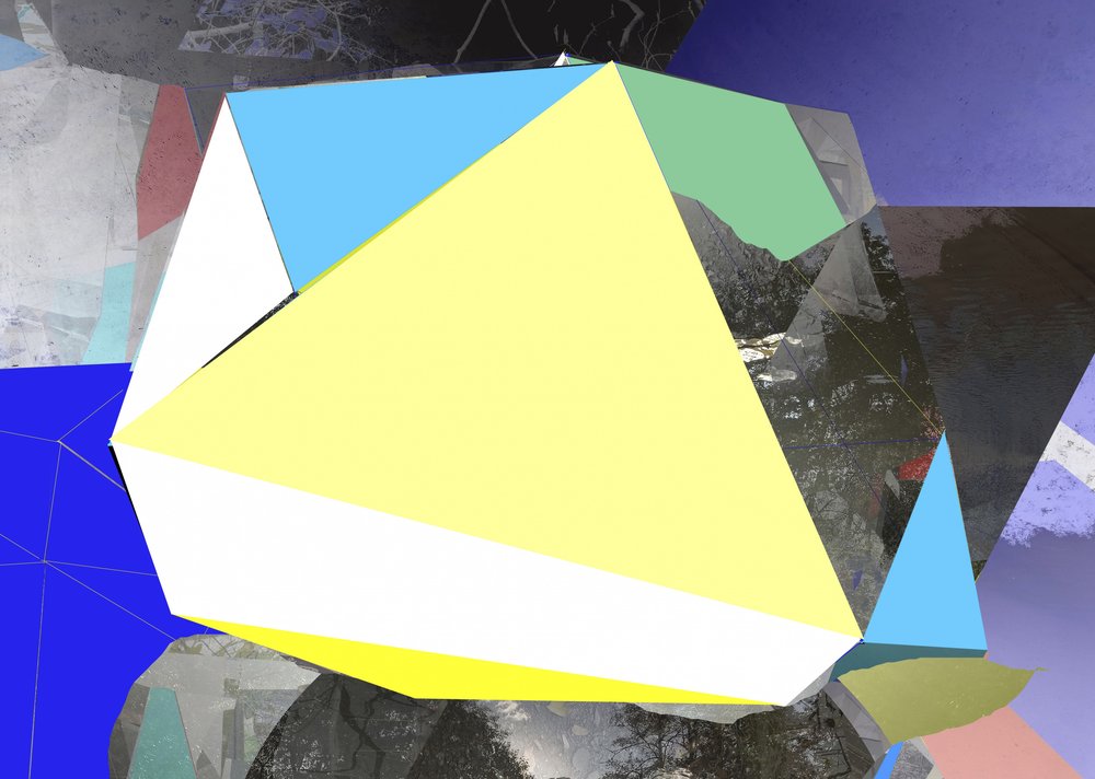 Abstrakt geometriskt landskap av Stefan Fransson