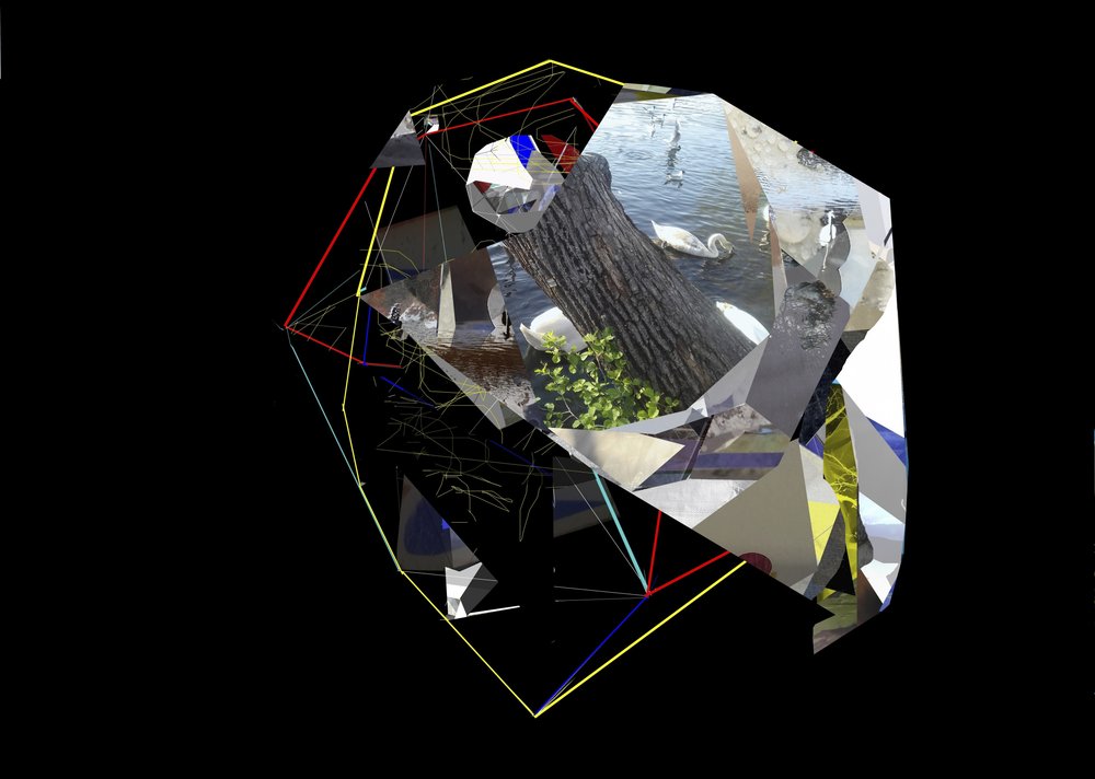 Abstrakta geometriska svanar av Stefan Fransson