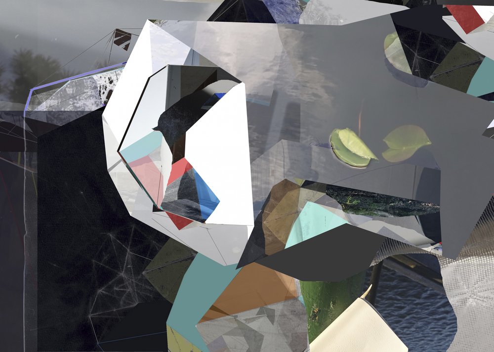 Fragmenterad geometrisk abstraktion av Stefan Fransson