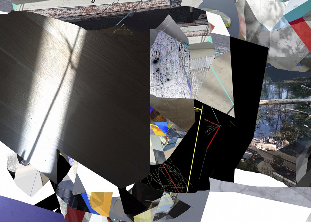 Collage av fragmenterat ljus av Stefan Fransson