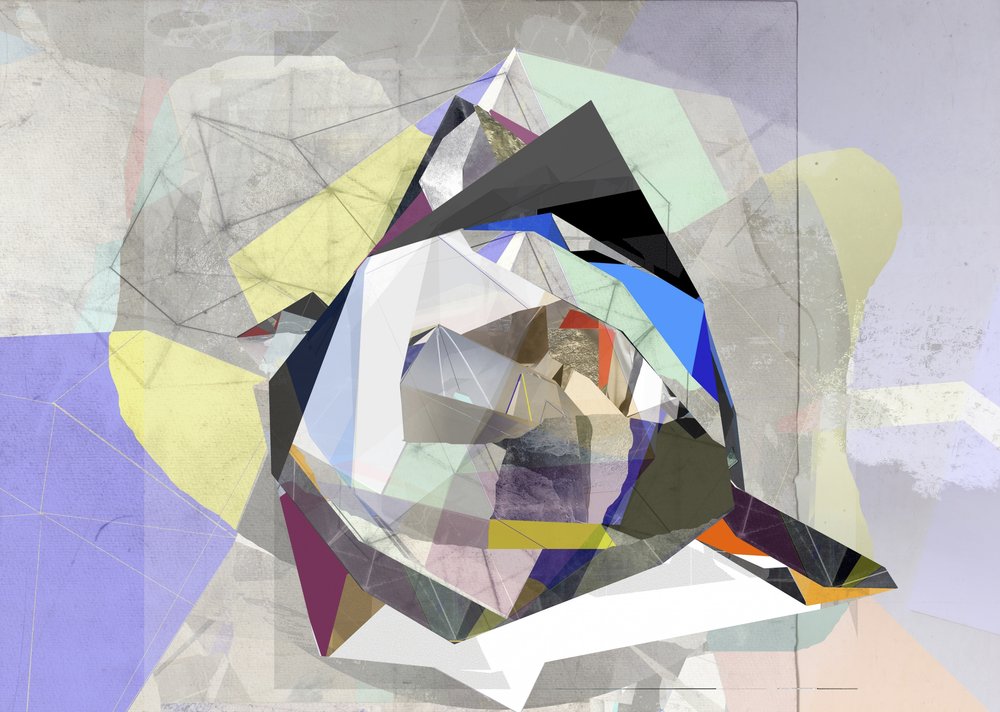 Geometriska lager – abstrakt av Stefan Fransson