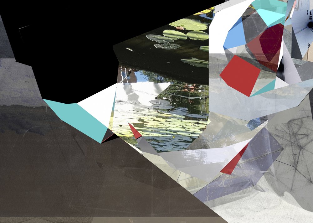 Reflekterande geometriska fragment av Stefan Fransson
