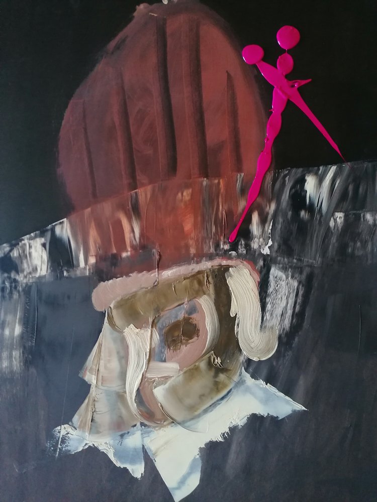 Abstrakt figur med rosa accent av Stefano Mazzolini