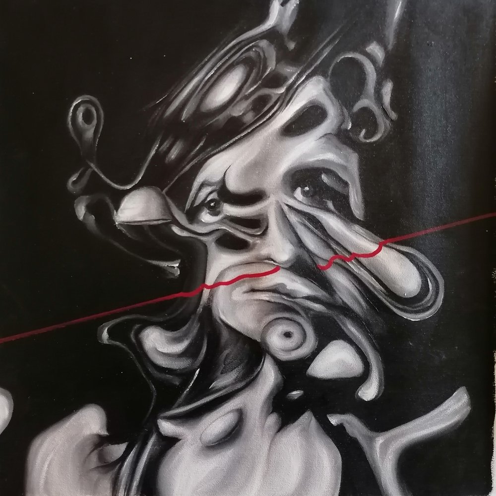 Mörkt surrealistiskt porträtt av Stefano Mazzolini